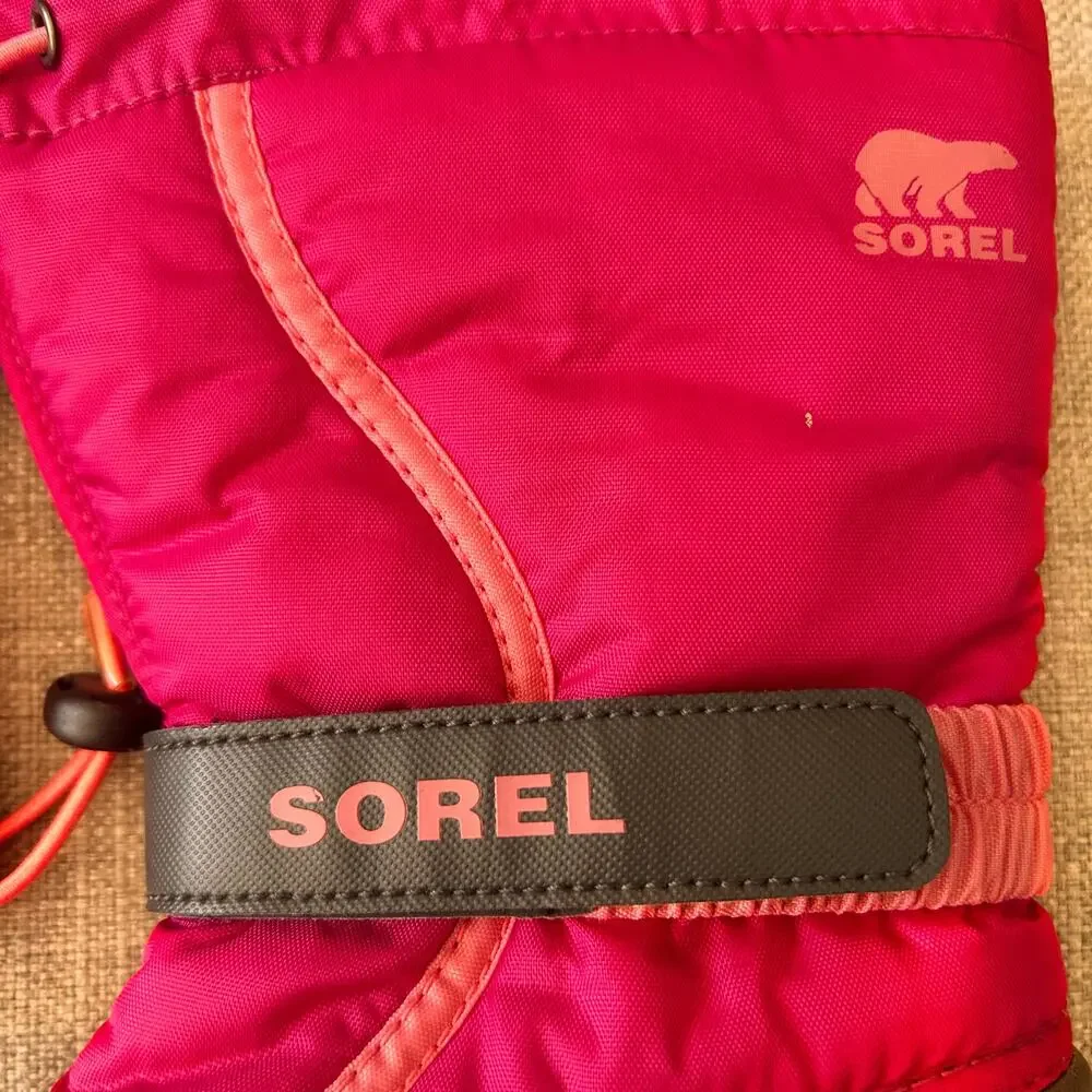 Sorel Kids Flurry Pink Snow Boots Waterproof Winter Size 13